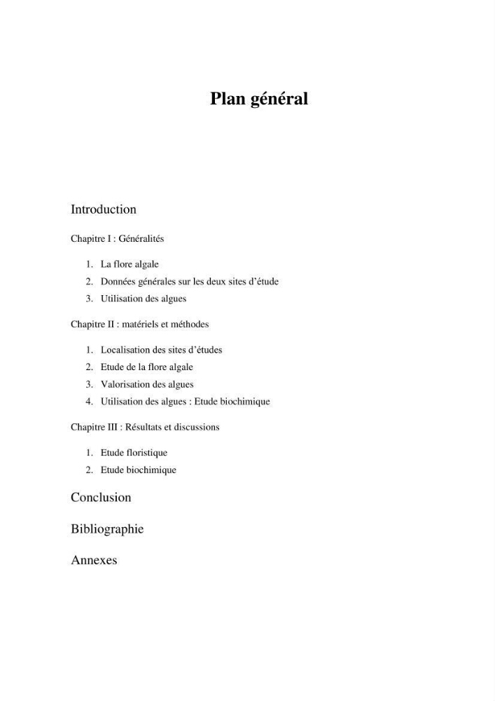 Etude de la flore algale de la région ouest d\' Alger