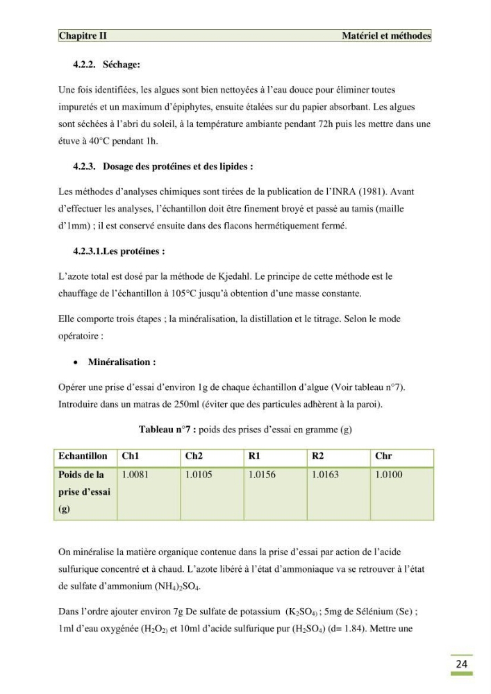 Etude de la flore algale de la région ouest d\' Alger
