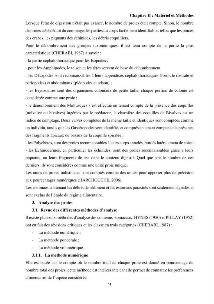 Contribution à l’étude comparative des stratégies alimentaires de cinq espèces de Labridae (Téléostéens, Perciformes) du bassin algérien.