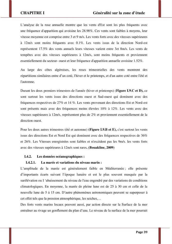 Processus morpho-sédimentaire et évolution multi-échelle de la plage front de mer de la ville de boumerdes