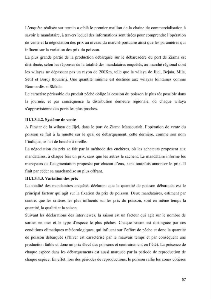 Etude des indicateurs socio-économiques de la pêcherie sardinière dans le port de Ziama Mansouriah: