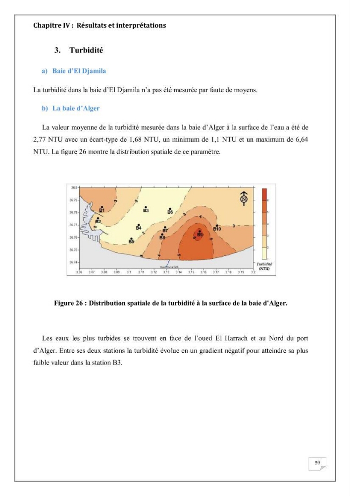 Evaluation de la pollution marine dans la baie d\'Alger et la baie d\'El Djamila
