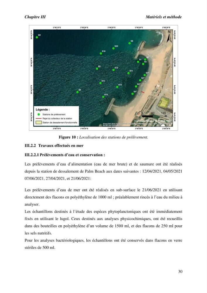 Caractérisation des rejets de saumure des stations de dessalement et leur impact sur le milieu récepteur