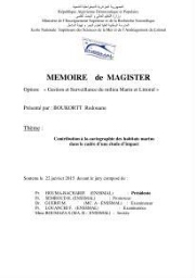 Contribution à la cartographie des habitas marins dans le cadre d'une étude d'impact: