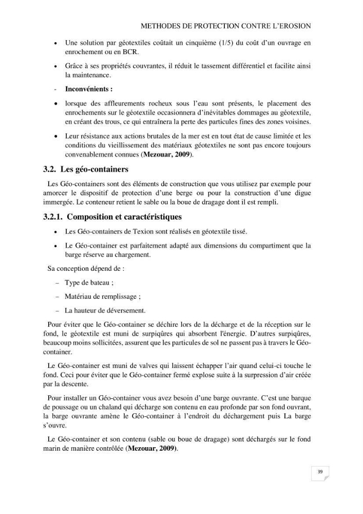 Etude de protection de la plage Est de Boumerdes