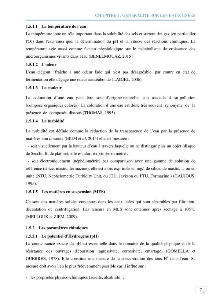 Etude des performances d\'une station d\'épuration des eaux usées