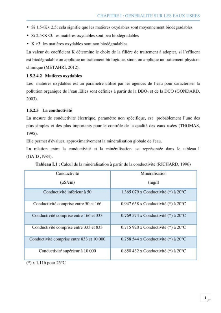 Etude des performances d\'une station d\'épuration des eaux usées