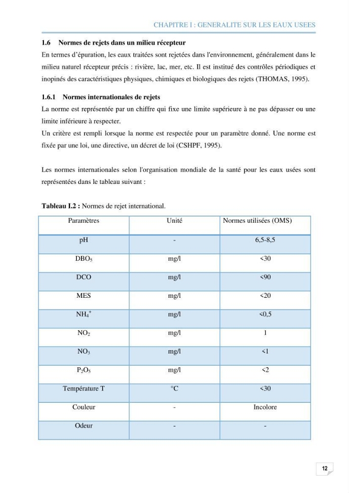 Etude des performances d\'une station d\'épuration des eaux usées