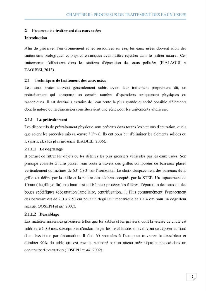 Etude des performances d\'une station d\'épuration des eaux usées