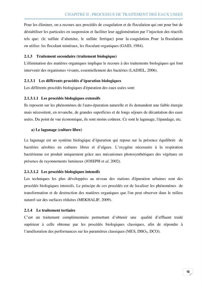 Etude des performances d\'une station d\'épuration des eaux usées