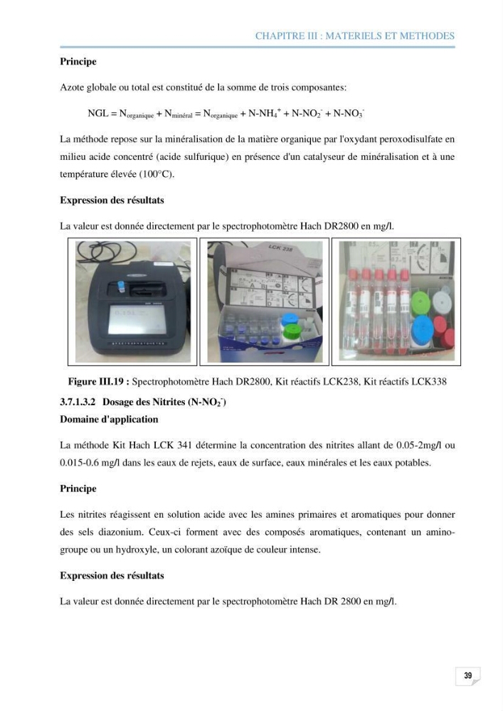 Etude des performances d\'une station d\'épuration des eaux usées