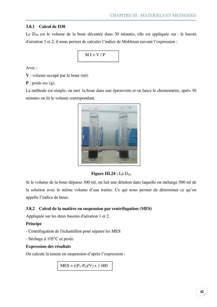 Etude des performances d\'une station d\'épuration des eaux usées
