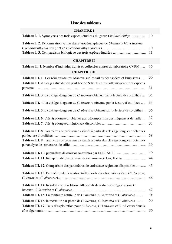 Contribution à l\'étude de la croissance et de l\'exploitation du genre Chelidonichthys ( Actinopteri, Triglidae) dans la côte Algérienne: