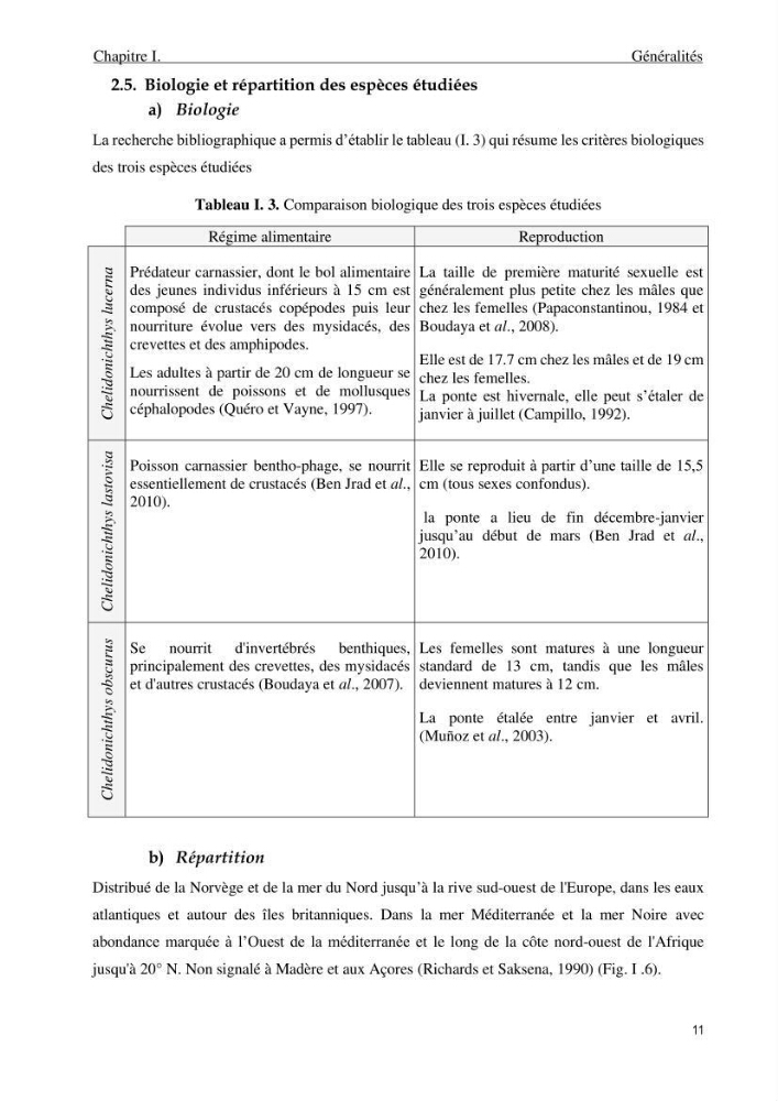 Contribution à l\'étude de la croissance et de l\'exploitation du genre Chelidonichthys ( Actinopteri, Triglidae) dans la côte Algérienne: