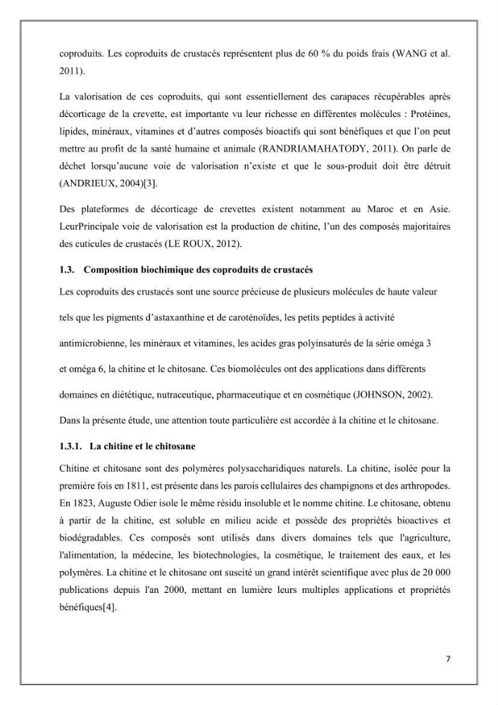 Élaboration et caractérisation de pansements innovants à base de chitosane marin.