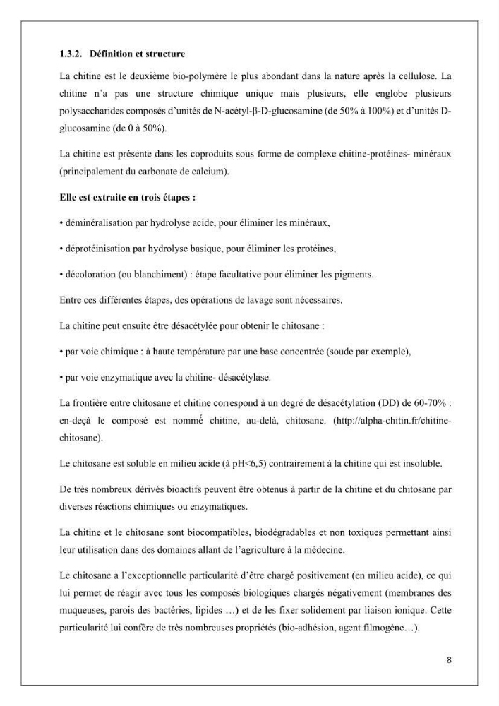 Élaboration et caractérisation de pansements innovants à base de chitosane marin.