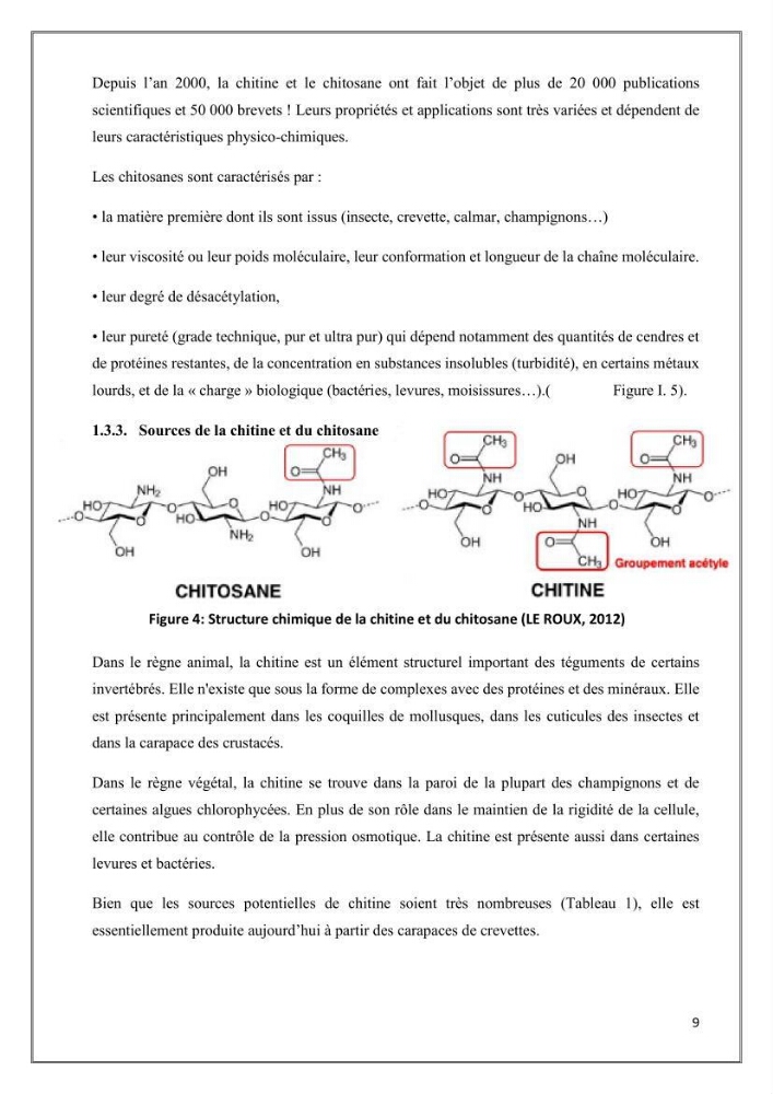 Élaboration et caractérisation de pansements innovants à base de chitosane marin.