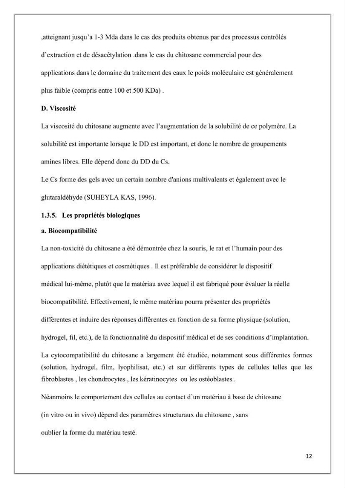 Élaboration et caractérisation de pansements innovants à base de chitosane marin.