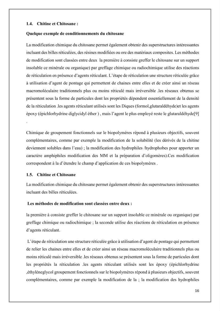 Élaboration et caractérisation de pansements innovants à base de chitosane marin.