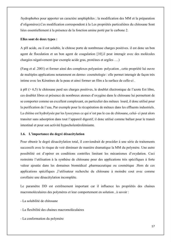 Élaboration et caractérisation de pansements innovants à base de chitosane marin.