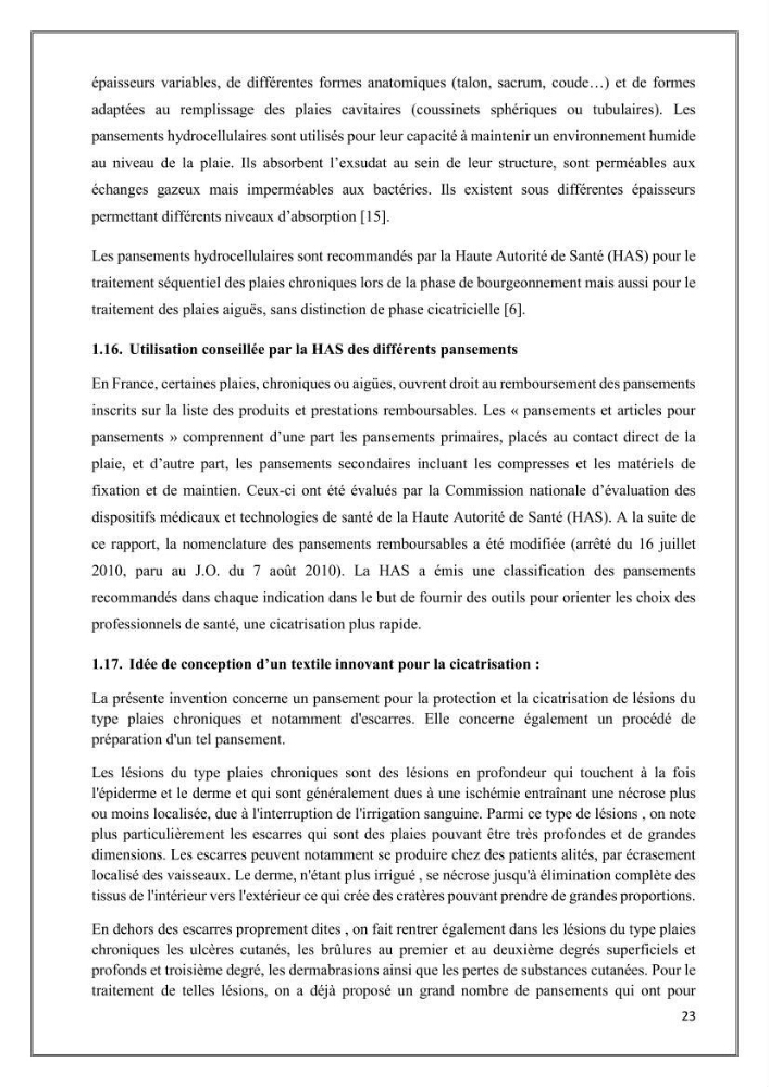Élaboration et caractérisation de pansements innovants à base de chitosane marin.