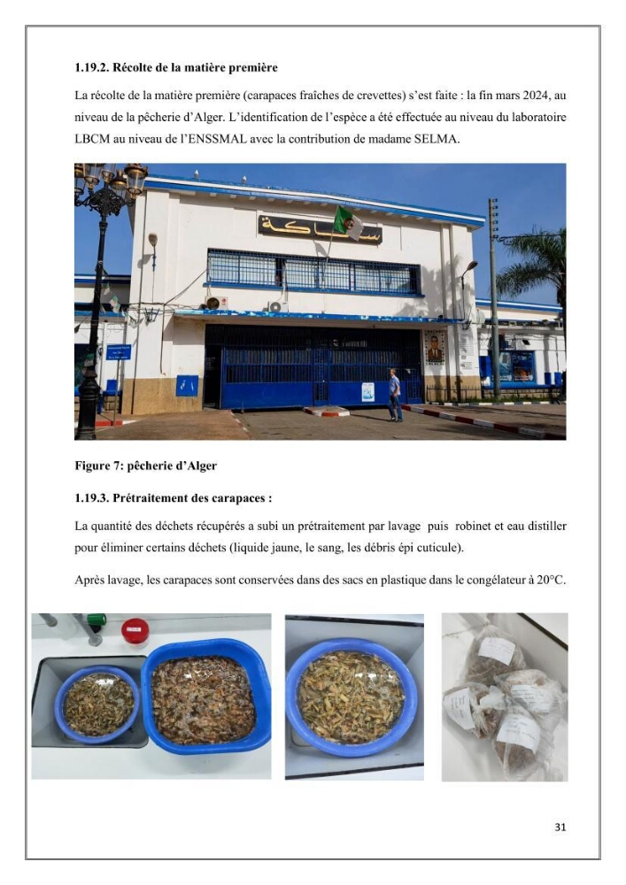 Élaboration et caractérisation de pansements innovants à base de chitosane marin.