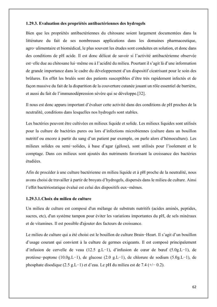 Élaboration et caractérisation de pansements innovants à base de chitosane marin.