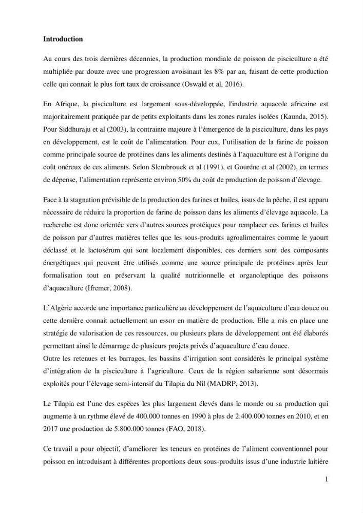 Valorisation des sous-produits de l\'industrie laitières (DANONE) en vue de la fabrication d\'un aliment aquacole