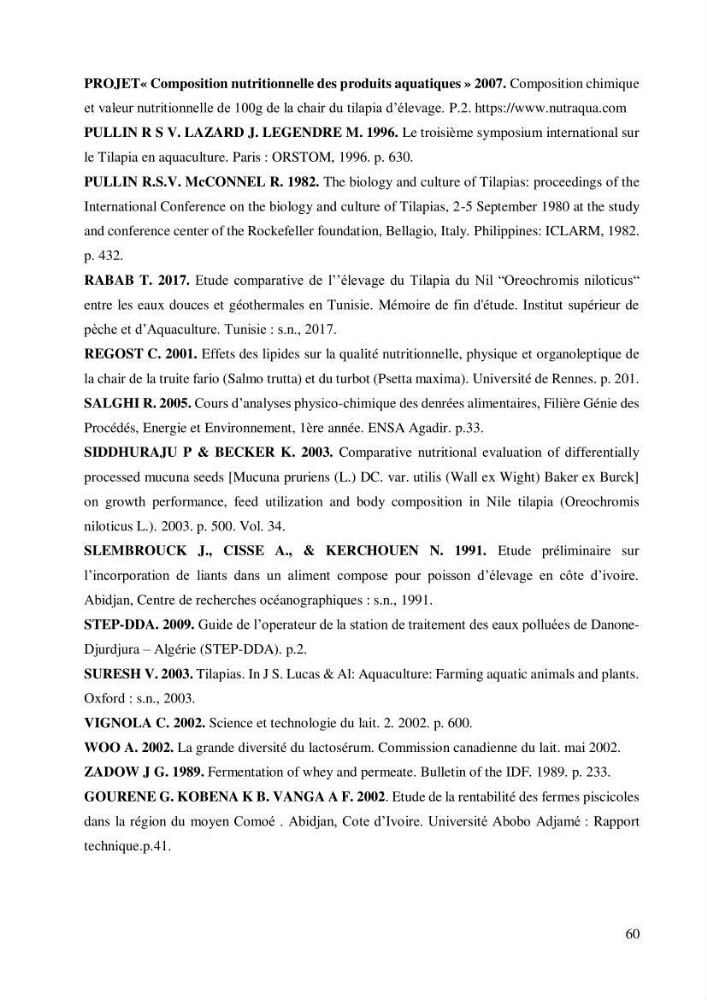 Valorisation des sous-produits de l\'industrie laitières (DANONE) en vue de la fabrication d\'un aliment aquacole