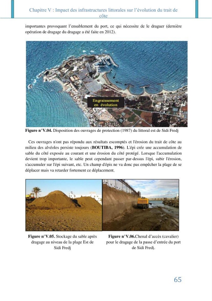 Impact des infrastructures littorales sur l\'évolution du trait de côte dans dans une zone soumise à un fort transit sédimentaire