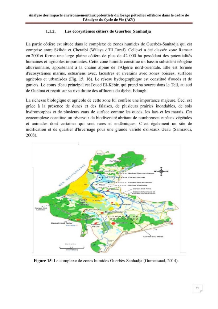 Analyse des impacts environnementaux potentiels du forage pétrolier offshore dans le cadre de l’Analyse du Cycle de Vie (ACV):
