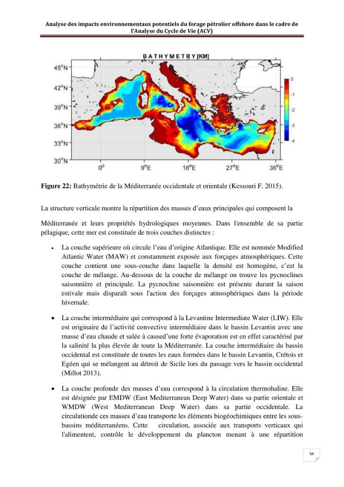 Analyse des impacts environnementaux potentiels du forage pétrolier offshore dans le cadre de l’Analyse du Cycle de Vie (ACV):