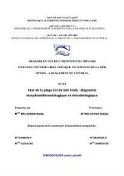 Etat de la plage est de Sidi Fredj: Diagnostic morphosédimentologique et microbiologique