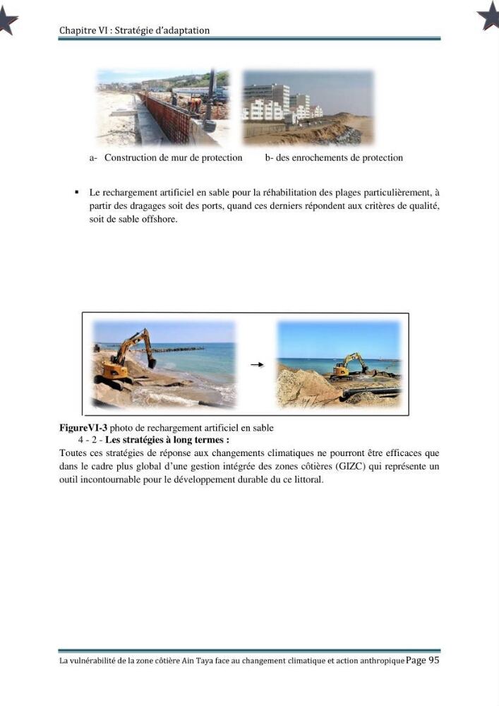 La vulnérabilité de la zone côtière de Ain Taya ( Alger Esr) faces aux changements climatiques et actions anthropiques