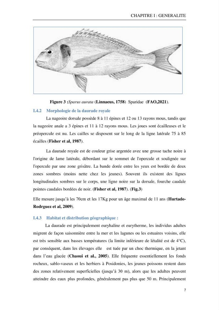 Evaluation du risque Sanitair Assoié à la Consommation de la Daurad : d’élevage Sparus aurata (Linnaeus ,1758)