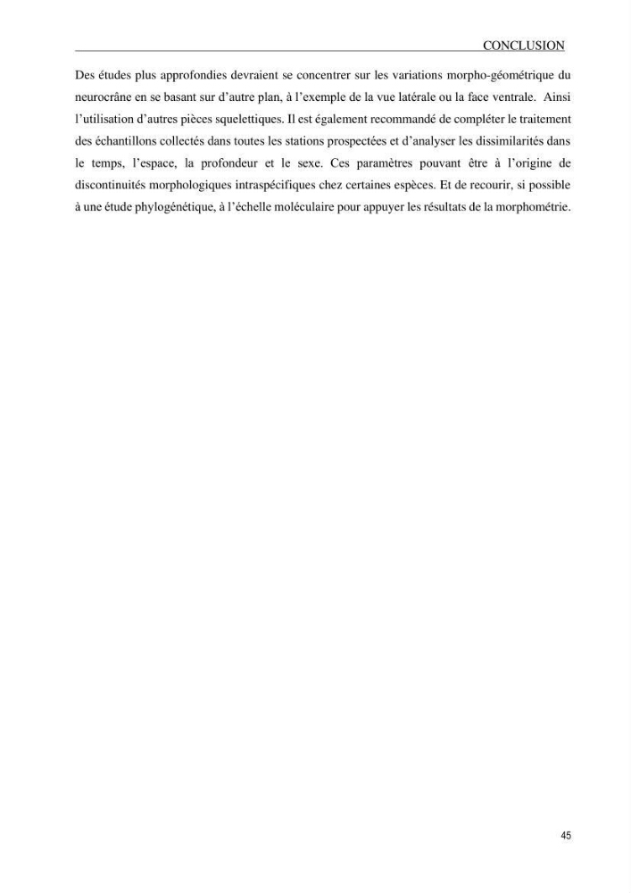 Description des variations morpho-géométrique entre les espèces et les populations des Triglidae (Actinopterygii, Scorpaeniformes) dans le bassin algérien