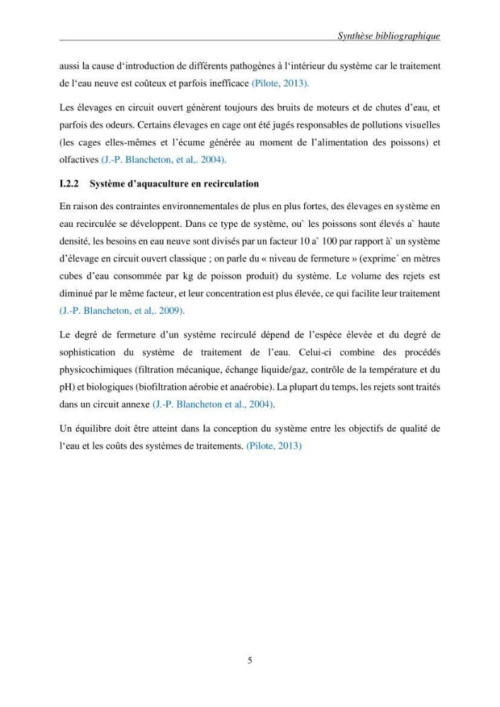Etude du procédé hybride couplant l’adsorption et la photocatalyse. Application au traitement des effluents issus des fermes piscicoles.: