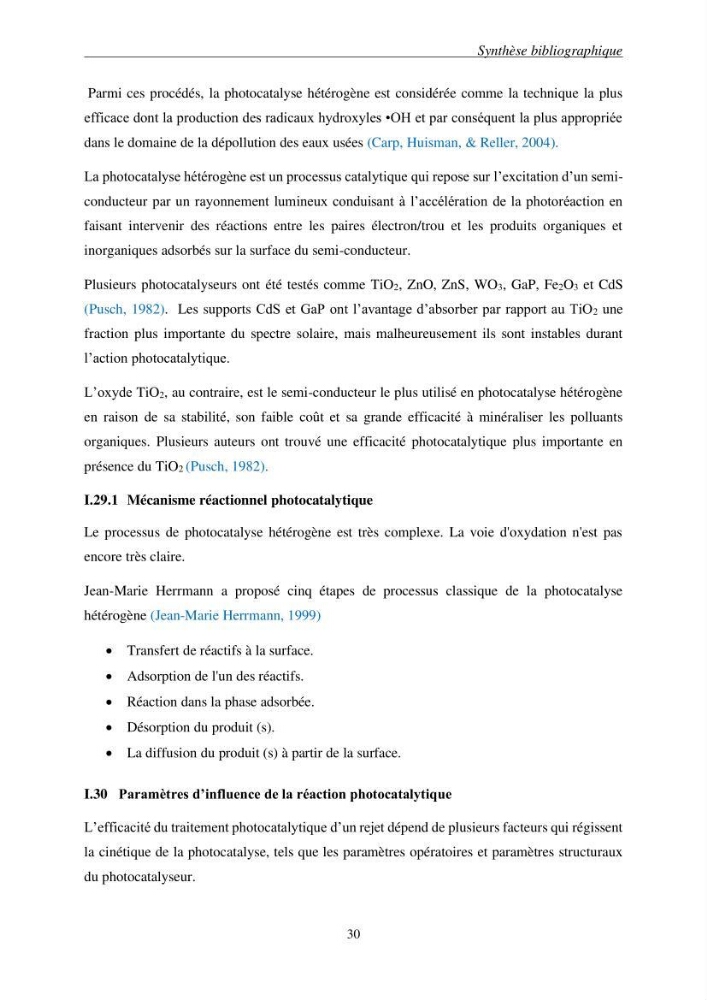Etude du procédé hybride couplant l’adsorption et la photocatalyse. Application au traitement des effluents issus des fermes piscicoles.: