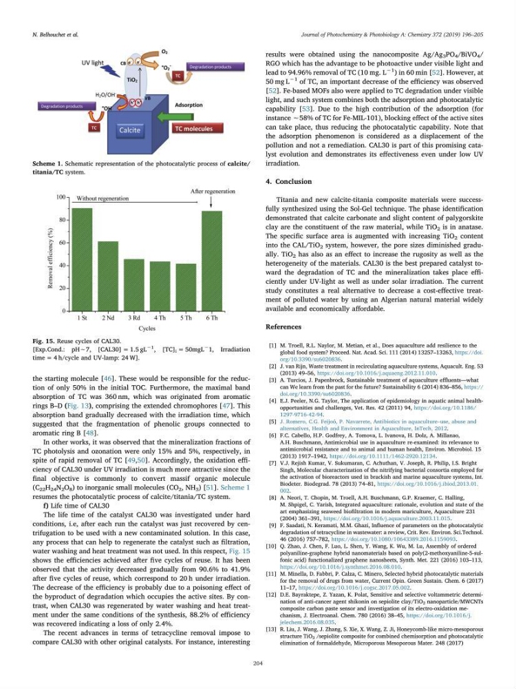 Etude du procédé hybride couplant l’adsorption et la photocatalyse. Application au traitement des effluents issus des fermes piscicoles.: