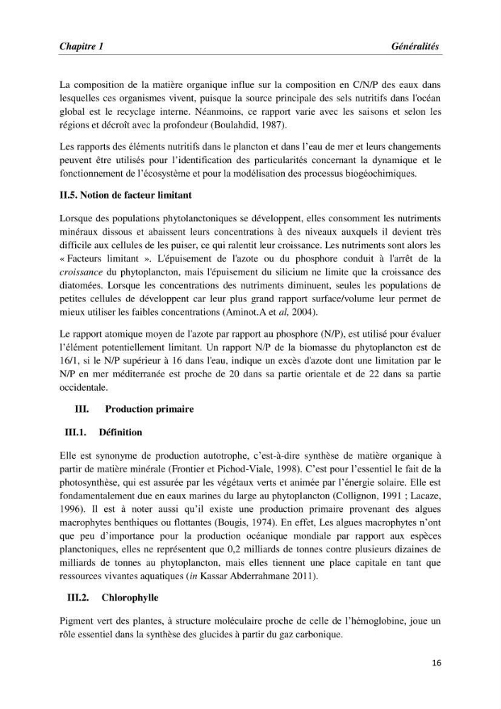 Les paramètres physico-chimiques et les sels nutritifs dans la baie de Bou-Ismail