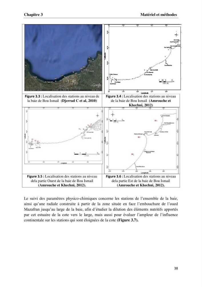 Les paramètres physico-chimiques et les sels nutritifs dans la baie de Bou-Ismail