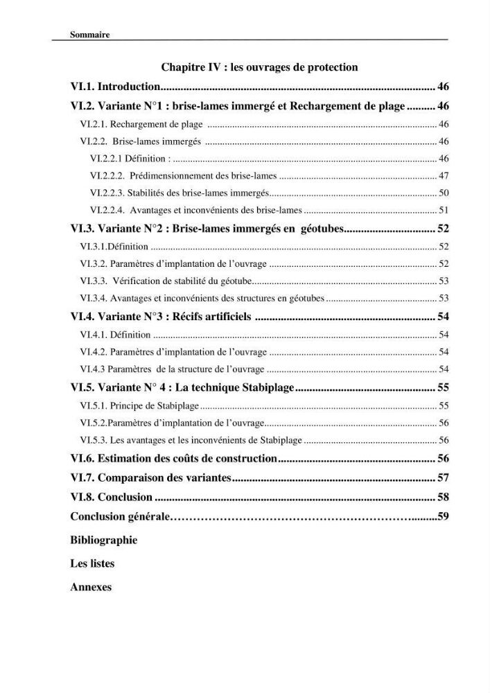 Etude de protection du rivage du complexe culturel de Chenoua