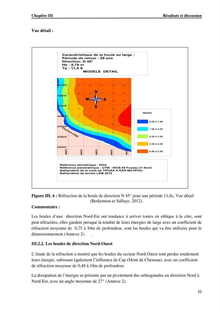 Etude de protection du rivage du complexe culturel de Chenoua