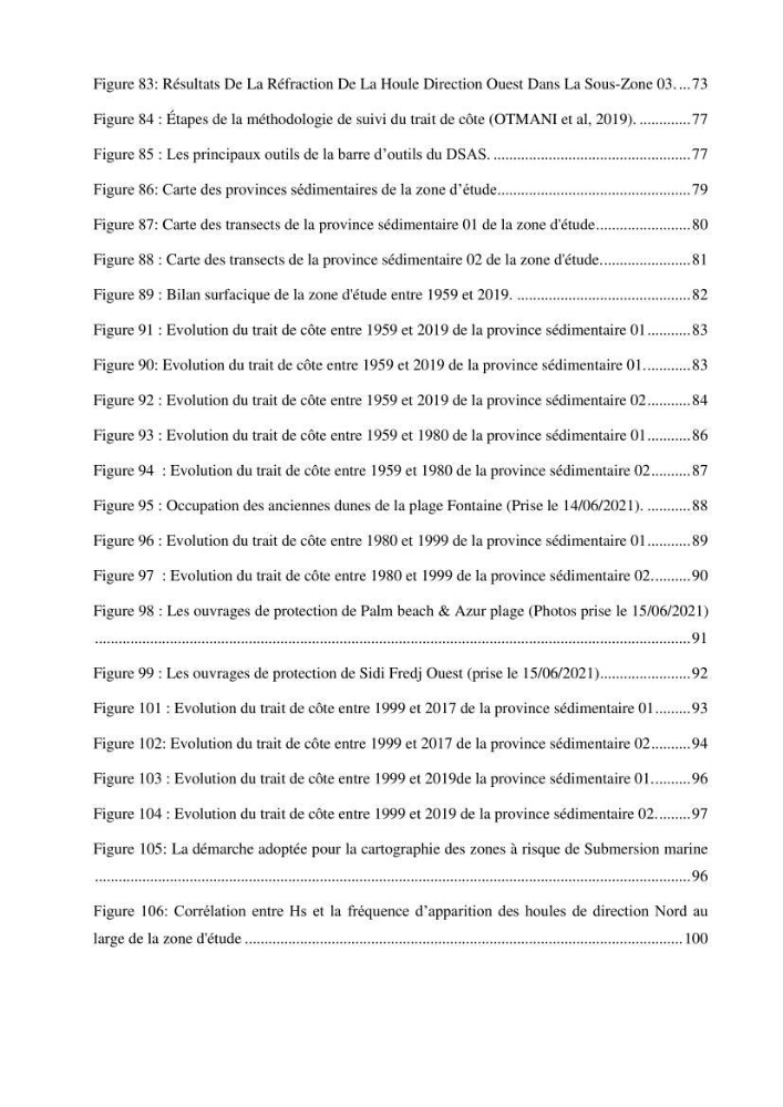 Etude et estimation des terres à risque par la submersion marine dans la région Ouest d’Alger: