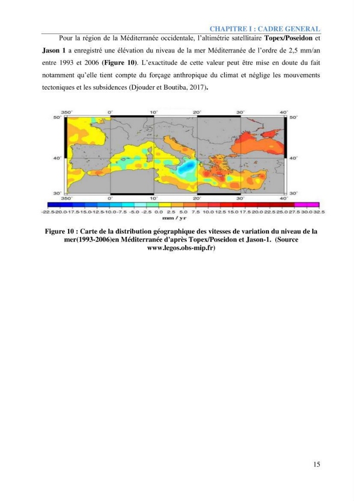 Etude et estimation des terres à risque par la submersion marine dans la région Ouest d’Alger: