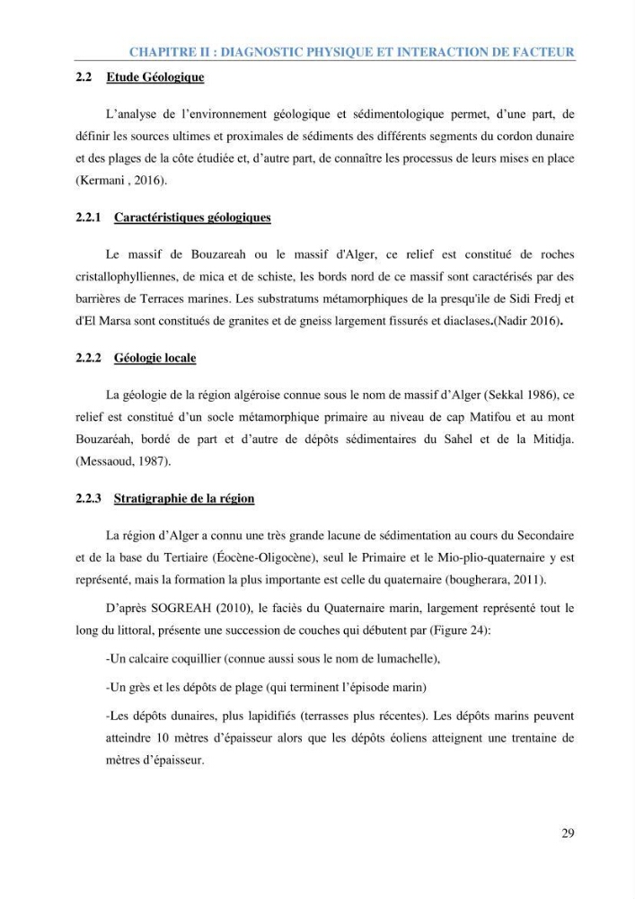 Etude et estimation des terres à risque par la submersion marine dans la région Ouest d’Alger:
