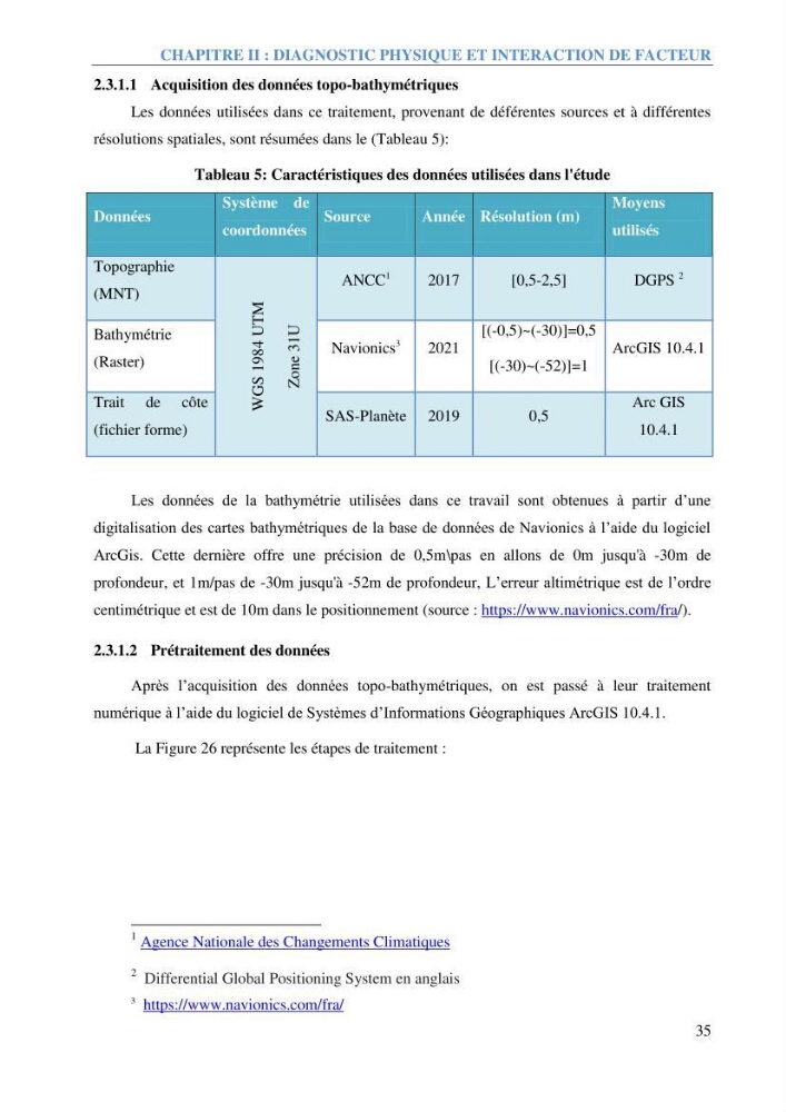 Etude et estimation des terres à risque par la submersion marine dans la région Ouest d’Alger: