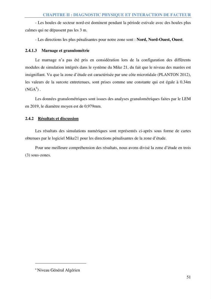Etude et estimation des terres à risque par la submersion marine dans la région Ouest d’Alger:
