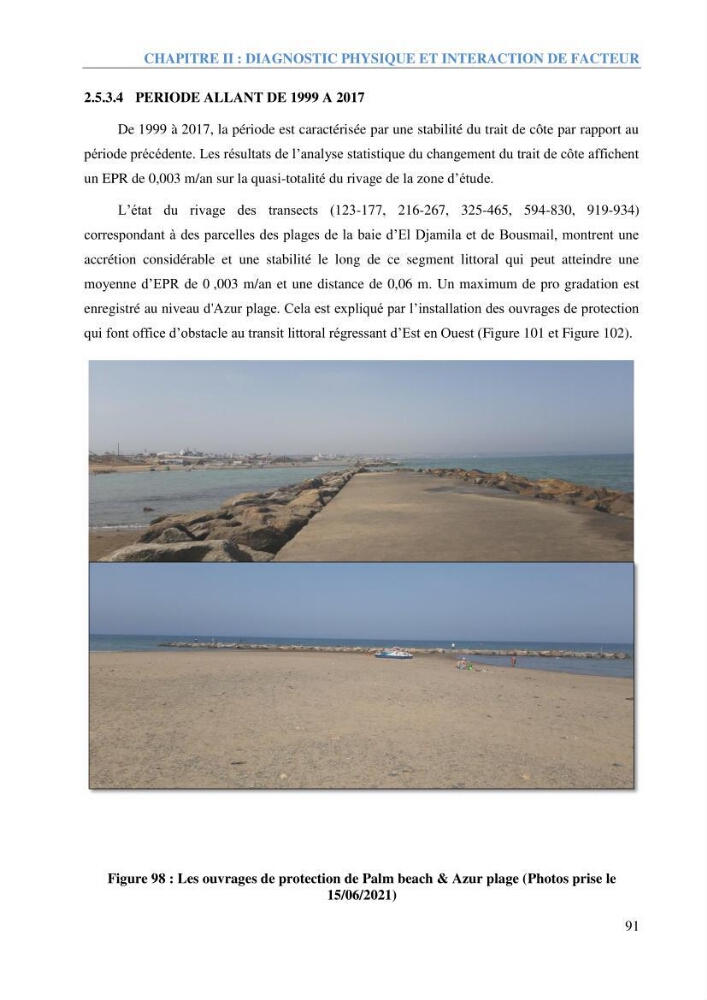 Etude et estimation des terres à risque par la submersion marine dans la région Ouest d’Alger: