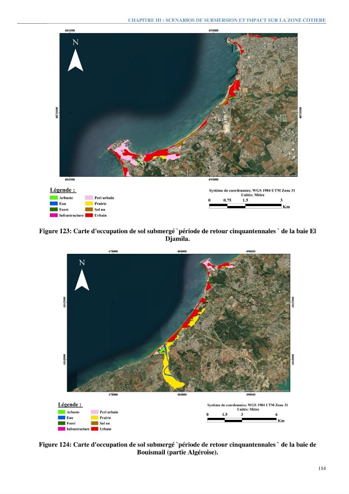 Etude et estimation des terres à risque par la submersion marine dans la région Ouest d’Alger: